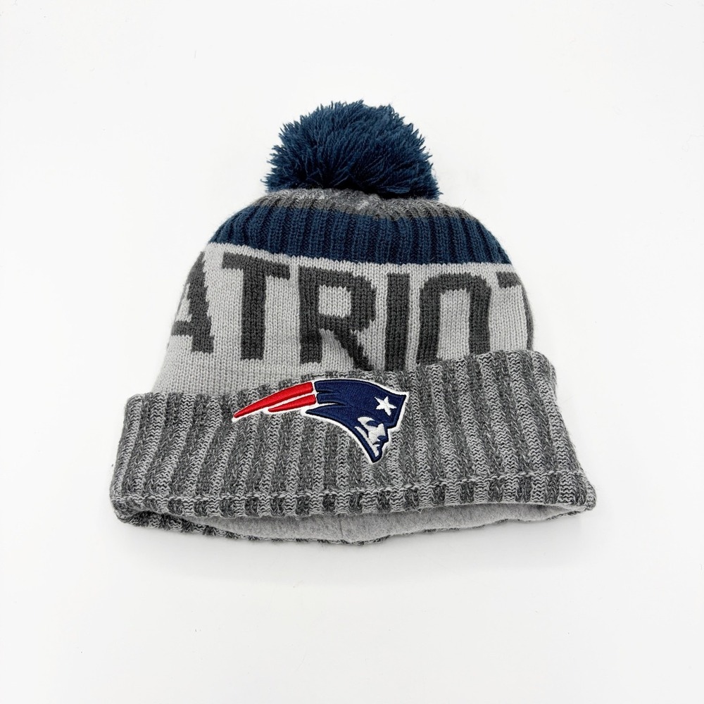 New England Patriots Hat Cap One Size Gray NFL Football Knit Beanie New Era